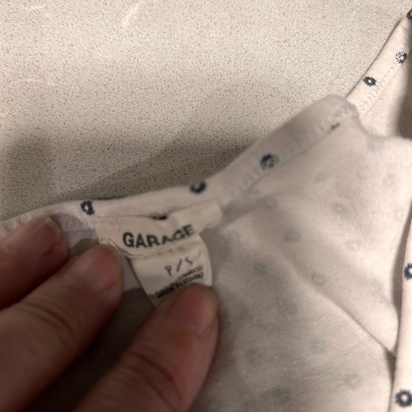 Polka Dot Cropped Top, faux wrap top - Picture 2 of 2